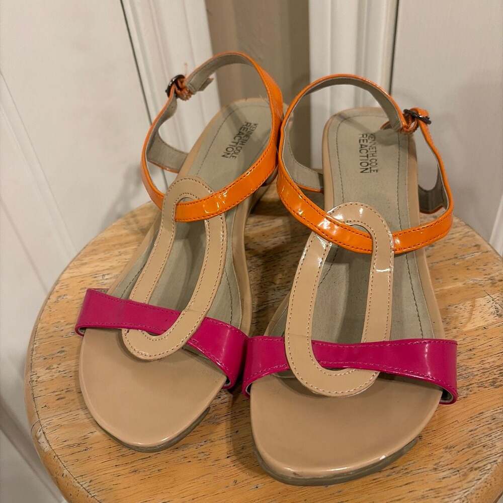 Kenneth Cole Reaction Fun Of It Women's Size 9 MED Multicolor Wedge Sandals